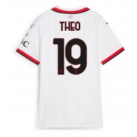 Camiseta AC Milan Theo Hernandez #19 Visitante Equipación para mujer 2024-25 manga corta